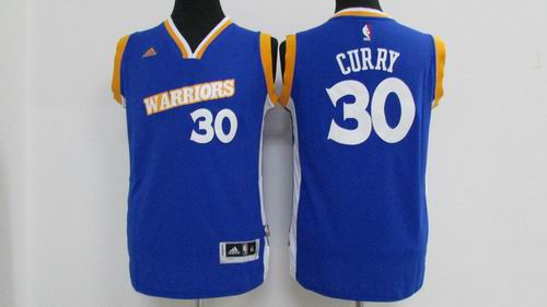 Youth Golden State Warriors #30 Stephen Curry blue Jersey