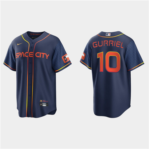 Youth Houston Astros #10 Yuli Gurriel 2022 Navy City Connect Stitched Jersey
