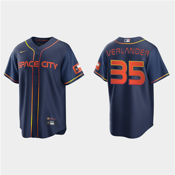 Youth Houston Astros #35 Justin Verlander 2022 Navy City Connect Stitched Jersey