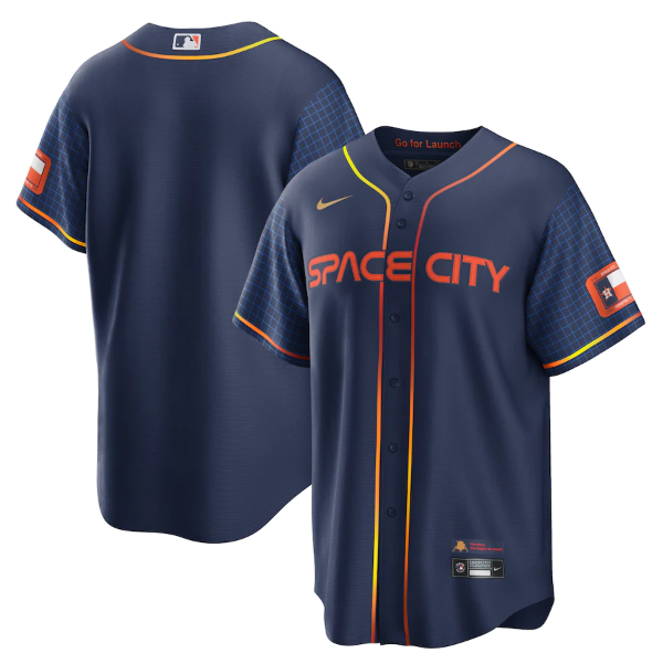 Youth Houston Astros Blank 2022 Navy City Connect Stitched Jersey