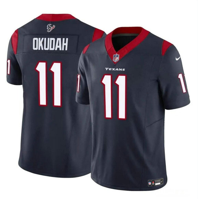 Youth Houston Texans #11 Jeff Okudah Navy 2024 F.U.S.E Vapor Untouchable Limited Stitched Football Jersey