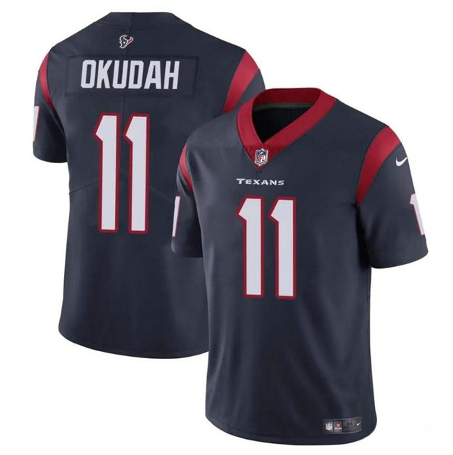 Youth Houston Texans #11 Jeff Okudah Navy Vapor Untouchable Limited Stitched Football Jersey