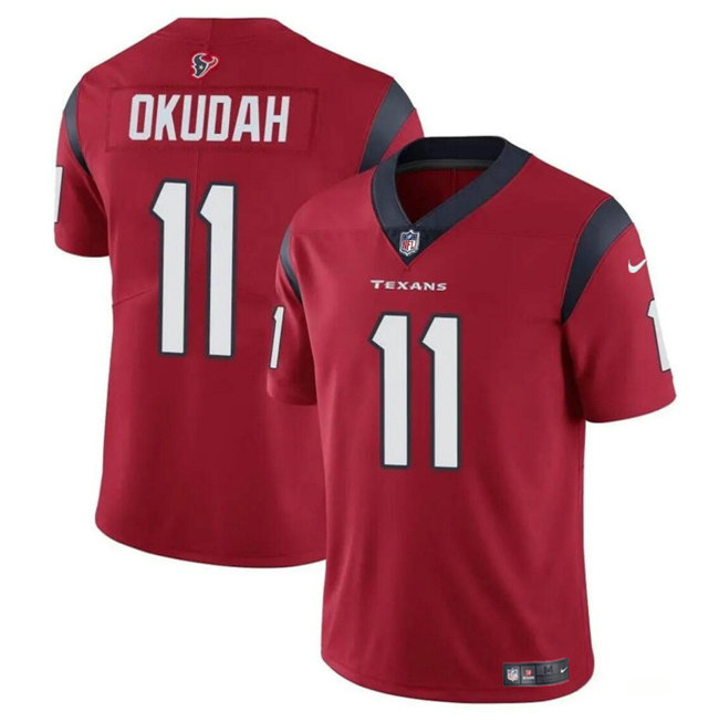 Youth Houston Texans #11 Jeff Okudah Red Vapor Untouchable Limited Stitched Football Jersey
