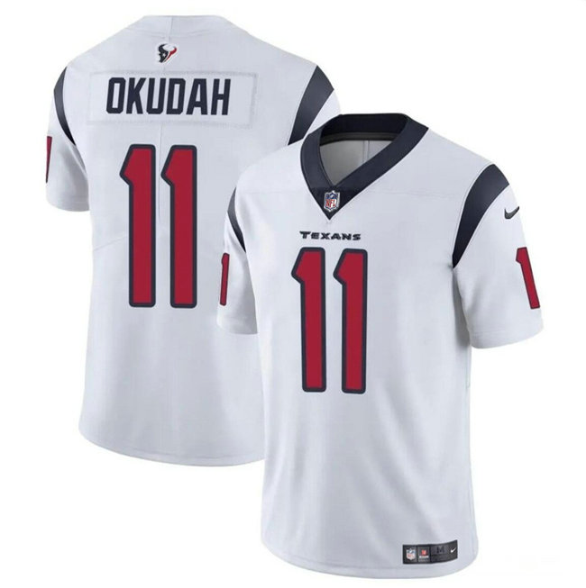 Youth Houston Texans #11 Jeff Okudah White Vapor Untouchable Limited Stitched Football Jersey