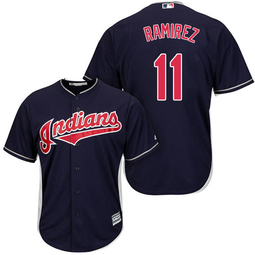 Youth Indians #11 Jose Ramirez Navy Blue Alternate Stitched Youth Baseball Jersey