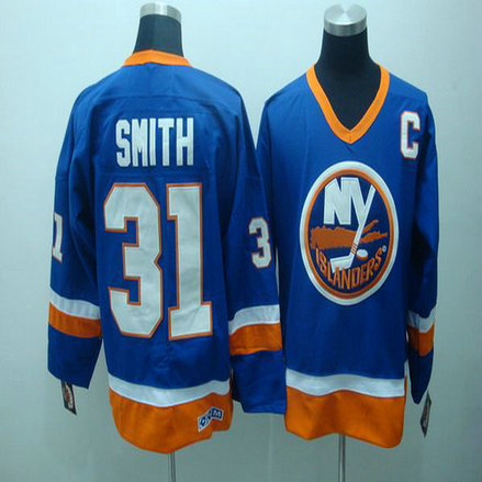 Youth Islanders #31 Billy Smith Stitched Baby Blue CCM Throwback NHL Jersey
