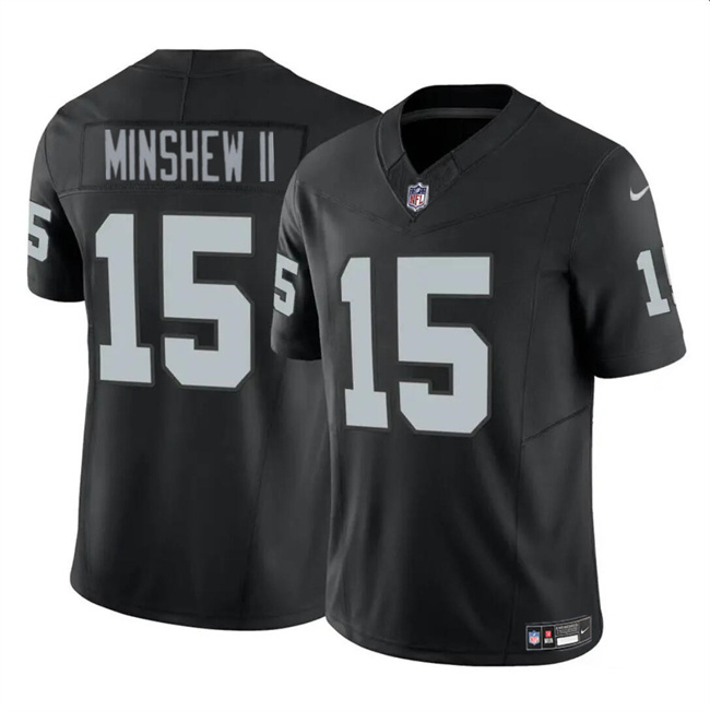 Youth Las Vegas Raiders #15 Gardner Minshew II Black 2024 F.U.S.E Vapor Untouchable Stitched Football Jersey