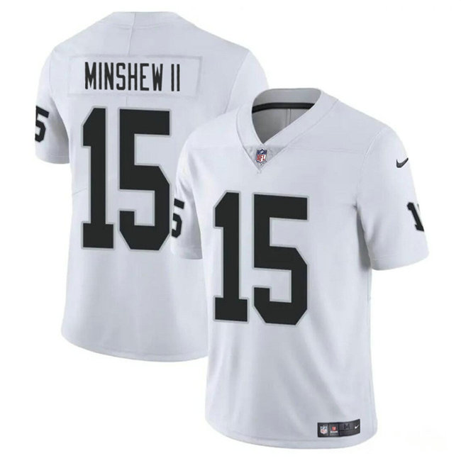 Youth Las Vegas Raiders #15 Gardner Minshew II White Vapor Untouchable Stitched Football Jersey