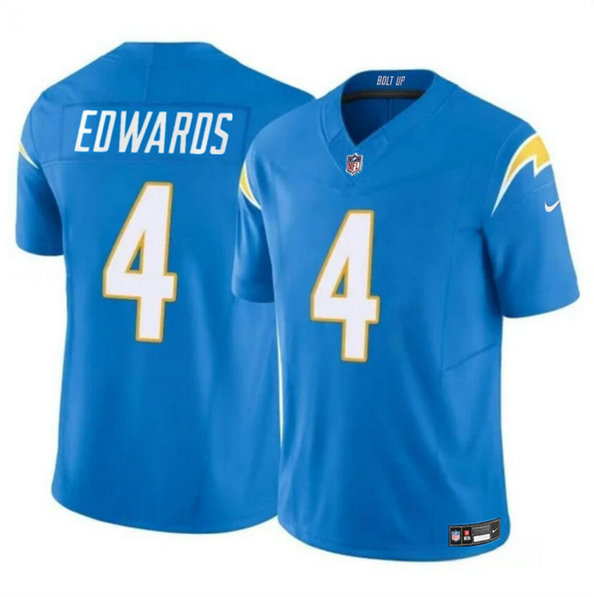 Youth Los Angeles Chargers #4 Gus Edwards Light Blue 2024 F.U.S.E Vapor Untouchable Limited Stitched Jersey