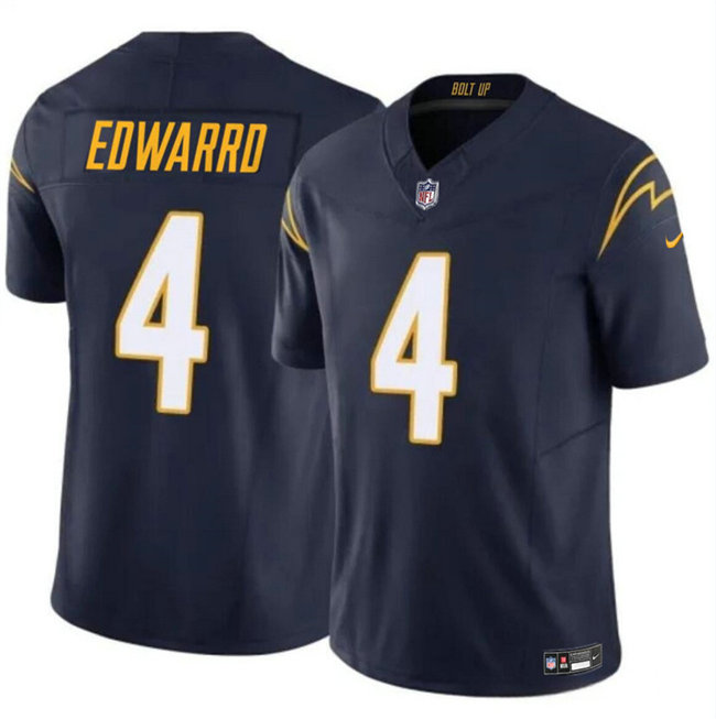 Youth Los Angeles Chargers #4 Gus Edwards Navy 2024 F.U.S.E Vapor Untouchable Limited Stitched Jersey