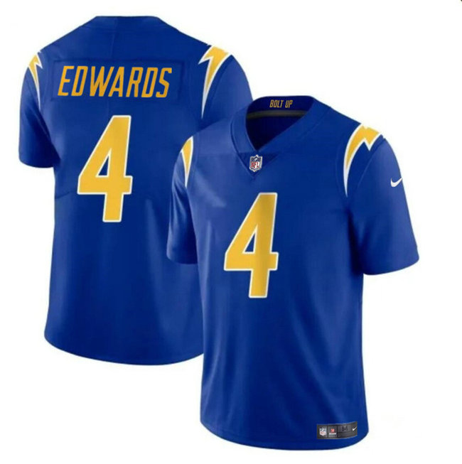 Youth Los Angeles Chargers #4 Gus Edwards Royal Vapor Untouchable Limited Stitched Jersey