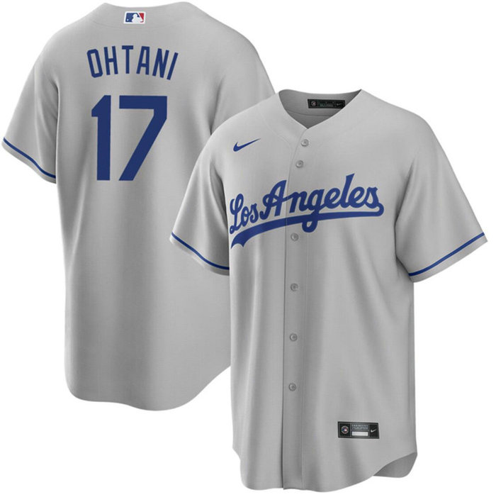 Youth Los Angeles Dodgers #17 Shohei Ohtani Grey Cool Base Stitched Jersey