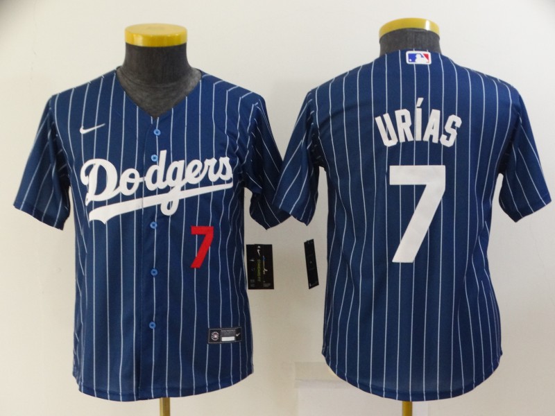 Youth Los Angeles Dodgers #7 Julio Urias Blue Stitched Jersey