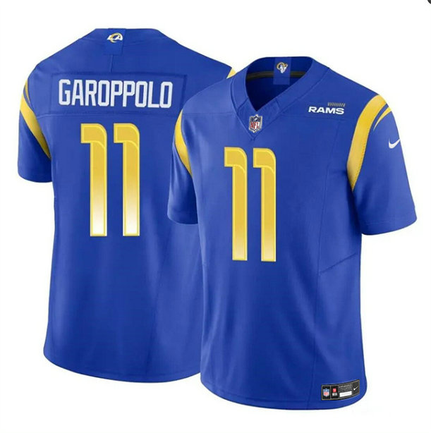 Youth Los Angeles Rams #11 Jimmy Garoppolo Blue 2024 F.U.S.E. Vapor Untouchable Stitched Football Jersey