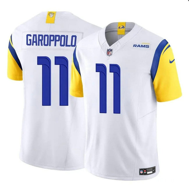 Youth Los Angeles Rams #11 Jimmy Garoppolo White 2024 F.U.S.E. Vapor Untouchable Stitched Football Jersey