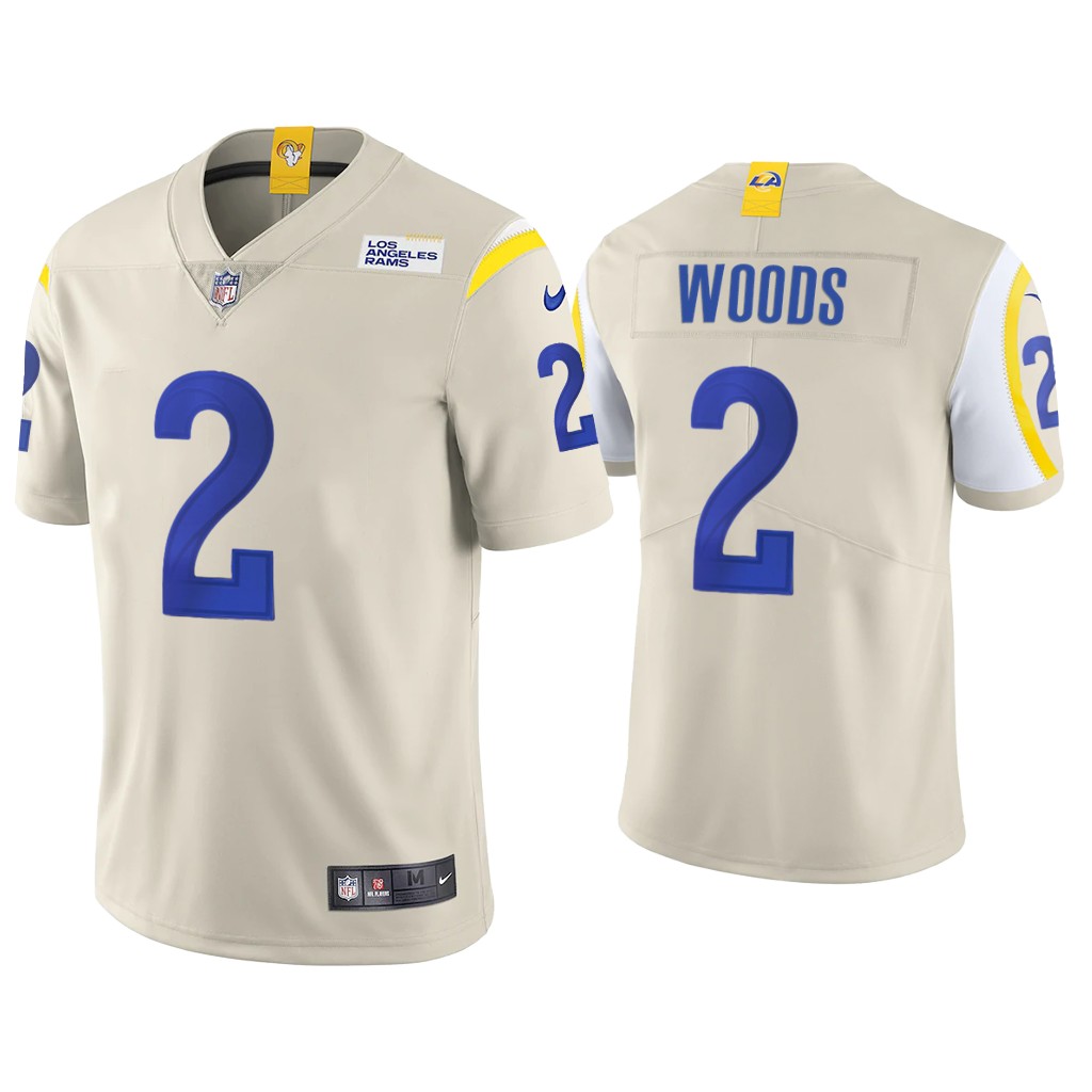 Youth Los Angeles Rams #2 Robert Woods Bone Vapor Untouchable Limited Stitched Jersey