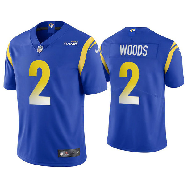 Youth Los Angeles Rams #2 Robert Woods Royal Vapor Untouchable Limited Stitched Jersey