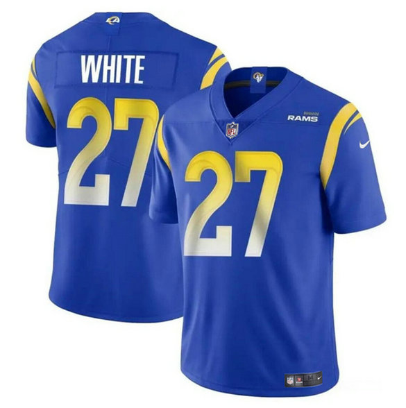 Youth Los Angeles Rams #27 Tre'Davious White Blue Vapor Untouchable Stitched Football Jersey