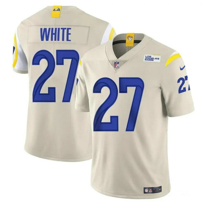 Youth Los Angeles Rams #27 Tre'Davious White Bone Vapor Untouchable Stitched Football Jersey
