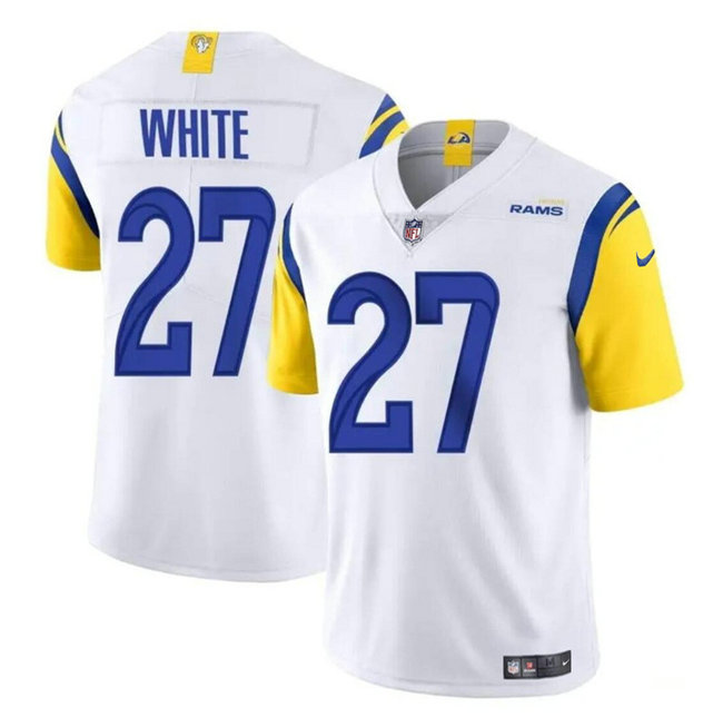 Youth Los Angeles Rams #27 Tre'Davious White White Vapor Untouchable Stitched Football Jersey