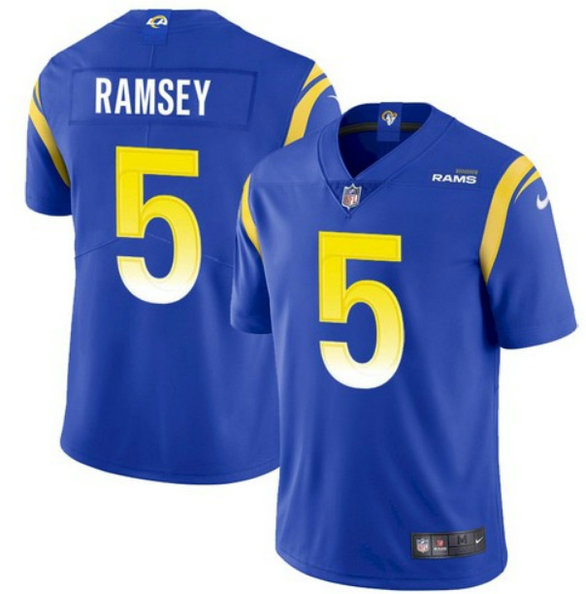 Youth Los Angeles Rams #5 Jalen Ramsey Royal Vapor Untouchable Limited Stitched Jersey