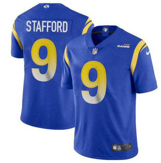 Youth Los Angeles Rams #9 Matthew Stafford Royal Vapor Untouchable Limited Stitched Jersey