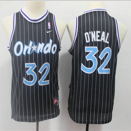 Youth Magic 32 Shaquille O'neal Black Youth Throwback Jersey