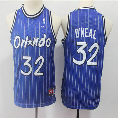 Youth Magic 32 Shaquille O'neal Blue Youth Throwback Jersey