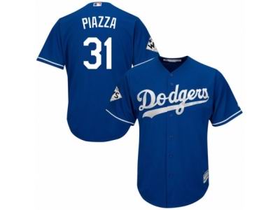 Youth Majestic Los Angeles Dodgers #31 Mike Piazza Replica Royal Blue Alternate 2017 World Series Bound Cool Base MLB Jersey