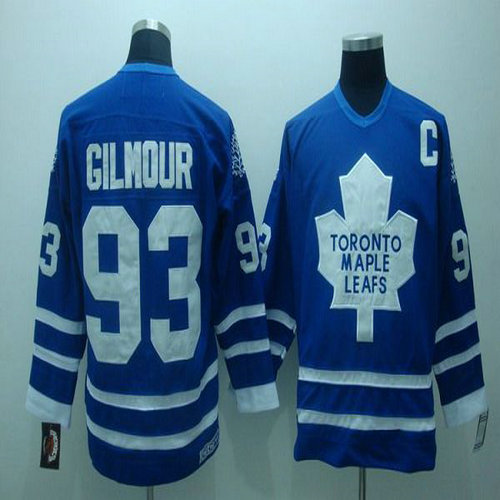 Youth Maple Leafs #93 Doug Gilmour Stitched Blue CCM Throwback NHL Jersey