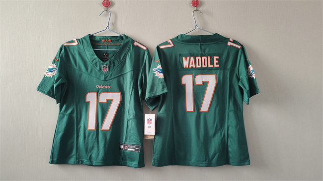 Youth Miami Dolphins #17 Jaylen Waddle Aqua 2023 F.U.S.E Vapor Limited Stitched Football Jersey