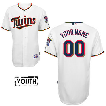Youth Minnesota Twins Authentic Customized Home White Baseball Jersey Cheap