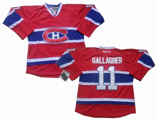 Youth Montreal Canadiens #11 Brendan Gallagher red jerseys