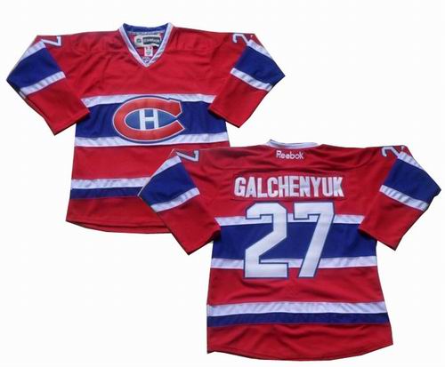 Youth Montreal Canadiens #27 Alex Galchenyuk red jerseys