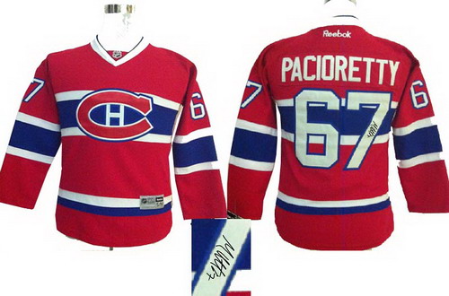 Youth Montreal canadiens #67 Max Pacioretty Red signature jerseys