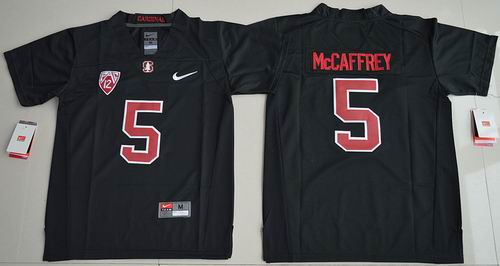 Youth NCAA Stanford Cardinal #5 Christian McCaffrey black Jerseys