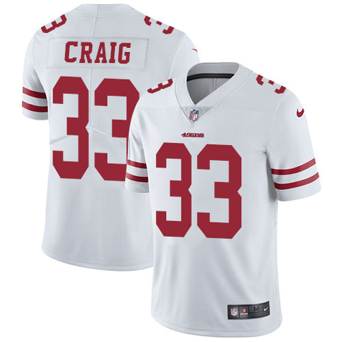 Youth NFL 49ers #33 Roger Craig White Vapor Untouchable Limited Jersey