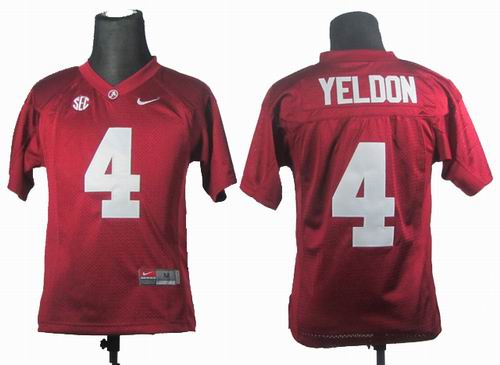 Youth Ncaa Alabama Crimson Tide T.J Yeldon 4 Crimson 2012 SEC Patch College Football Jersey
