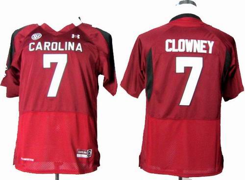 Youth Ncaa Under Armour South Carolina Javedeon Clowney 7 New SEC Patch Maroon Football jerseys