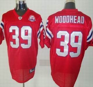 Youth New England Patriots #39 Woodhead red 50th jerseys