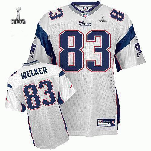 Youth New England Patriots #83 Wes Welker 2012 Super Bowl XLVI Jersey white