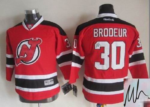 Youth New Jersey Devils Brodeur #30 red Signature Jersey
