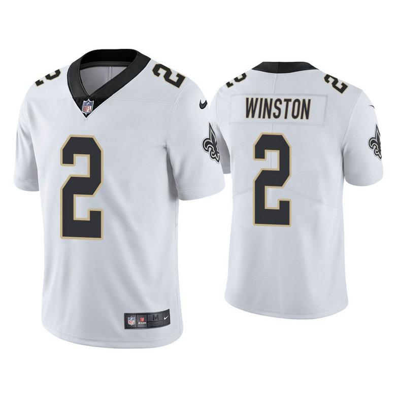 Youth New Orleans Saints #2 Jameis Winston White Vapor Untouchable Limited Stitched Jersey