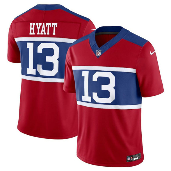 Youth New York Giants #13 Jalin Hyatt Century Red Alternate Vapor F.U.S.E. Limited Stitched Football Jersey