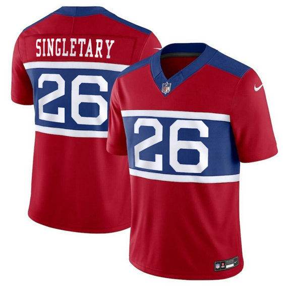 Youth New York Giants #26 Devin Singletary Century Red Alternate Vapor F.U.S.E. Limited Stitched Football Jersey