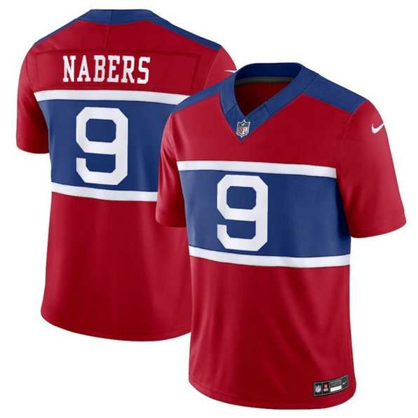 Youth New York Giants #9 Malik Nabers Century Red Alternate Vapor F.U.S.E. Limited Stitched Football Jersey