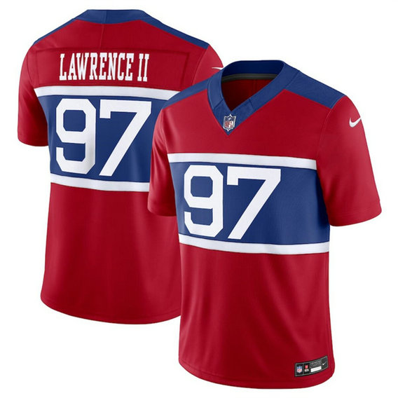 Youth New York Giants #97 Dexter Lawrence II Century Red Alternate Vapor F.U.S.E. Limited Stitched Football Jersey