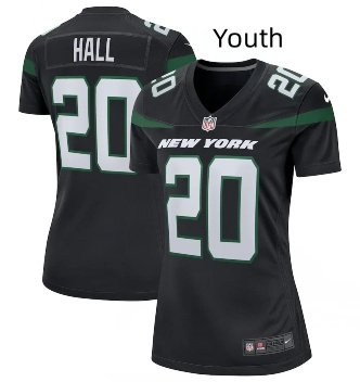 Youth New York Jets #20 Breece Hall Nike Stealth Black Alternate Vapor Limited Jersey