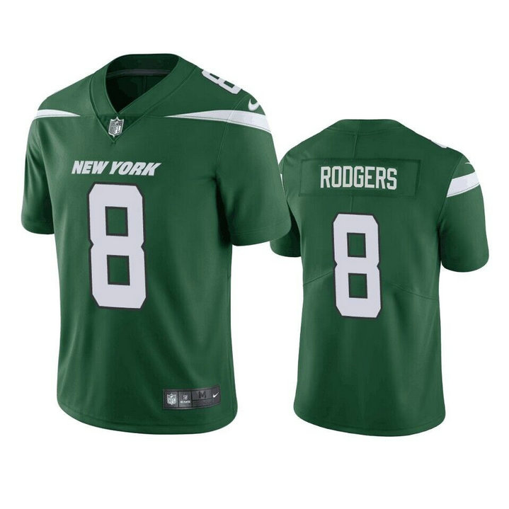 Youth New York Jets #8 Aaron Rodgers Green Vapor Untouchable Limited Stitched Jersey