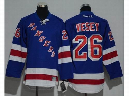 Youth New York Rangers #26 Jimmy Vesey Blue Jersey